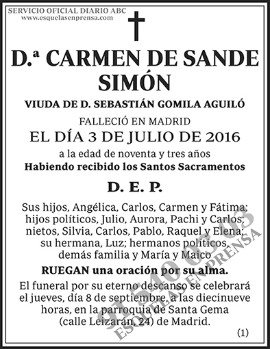 Carmen de Sande Simón